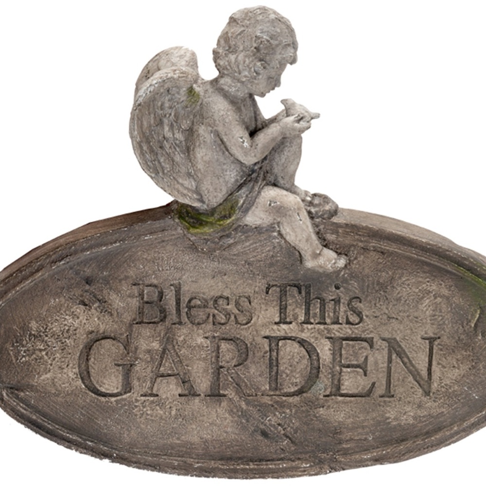 Bless This Garden Angel Wall Decor